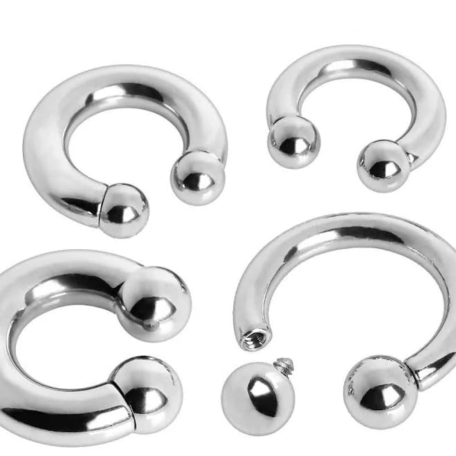 Gauge Internally Threaded Circular Barbell Horseshoe Barbell
