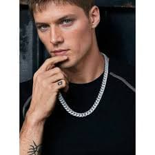 Miami Cuban Link Chain for Men – Thick Stainless Steel Necklace with Multiple Widths (4.8mm, 6mm, 10mm, 14mm) and Lengths (14"-30") – Durable Gold, Black or Silver Finish– Ideal Gift for Men -