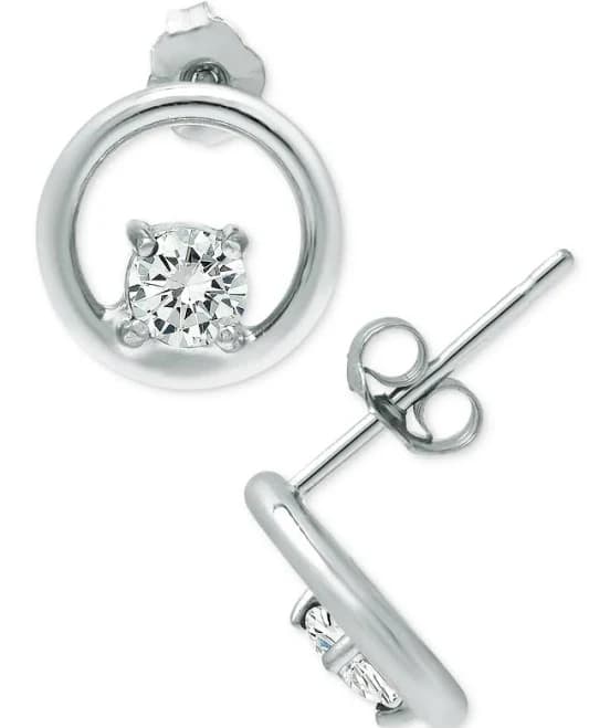 Giani Bernini Women's Cubic Zirconia Circle Stud Earrings