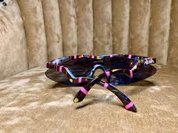 Vintage 90's Multicolored Mirrored Sports Goggles Sunglasses