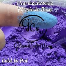 Glitter And Crafts 4U - Thermochromic Pigment Powder - Heat Activated - Purple to Green – Glitter and Crafts 4U