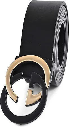 Marky G Apparel Mens Fashion & Classic Buckle Full Grain Leather Belt for Jeans & Dress Pant